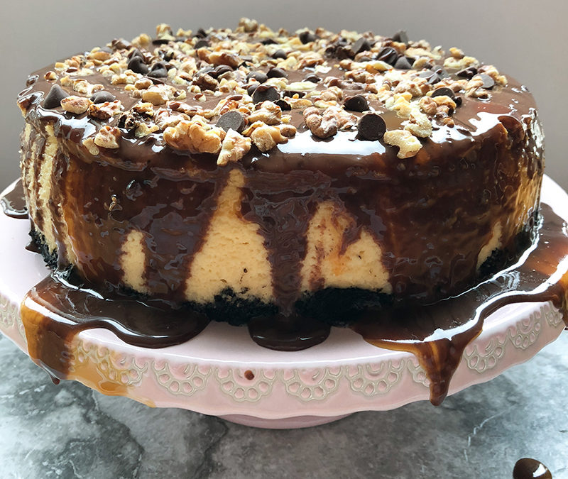 Gluten Free Turtle Cheesecake