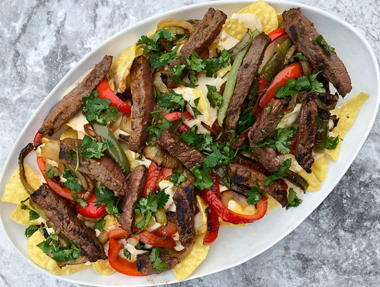 Steak Fajita Nachos Sizzling Mess