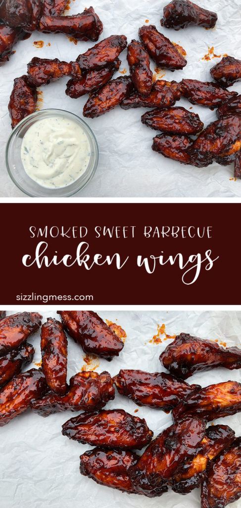 Smoked Sweet Barbecue Chicken Wings, smoker recipe, Traeger grill recipe