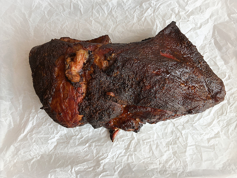 Kansas City-Style Smoked Pulled Pork whole smoked pork shoulder