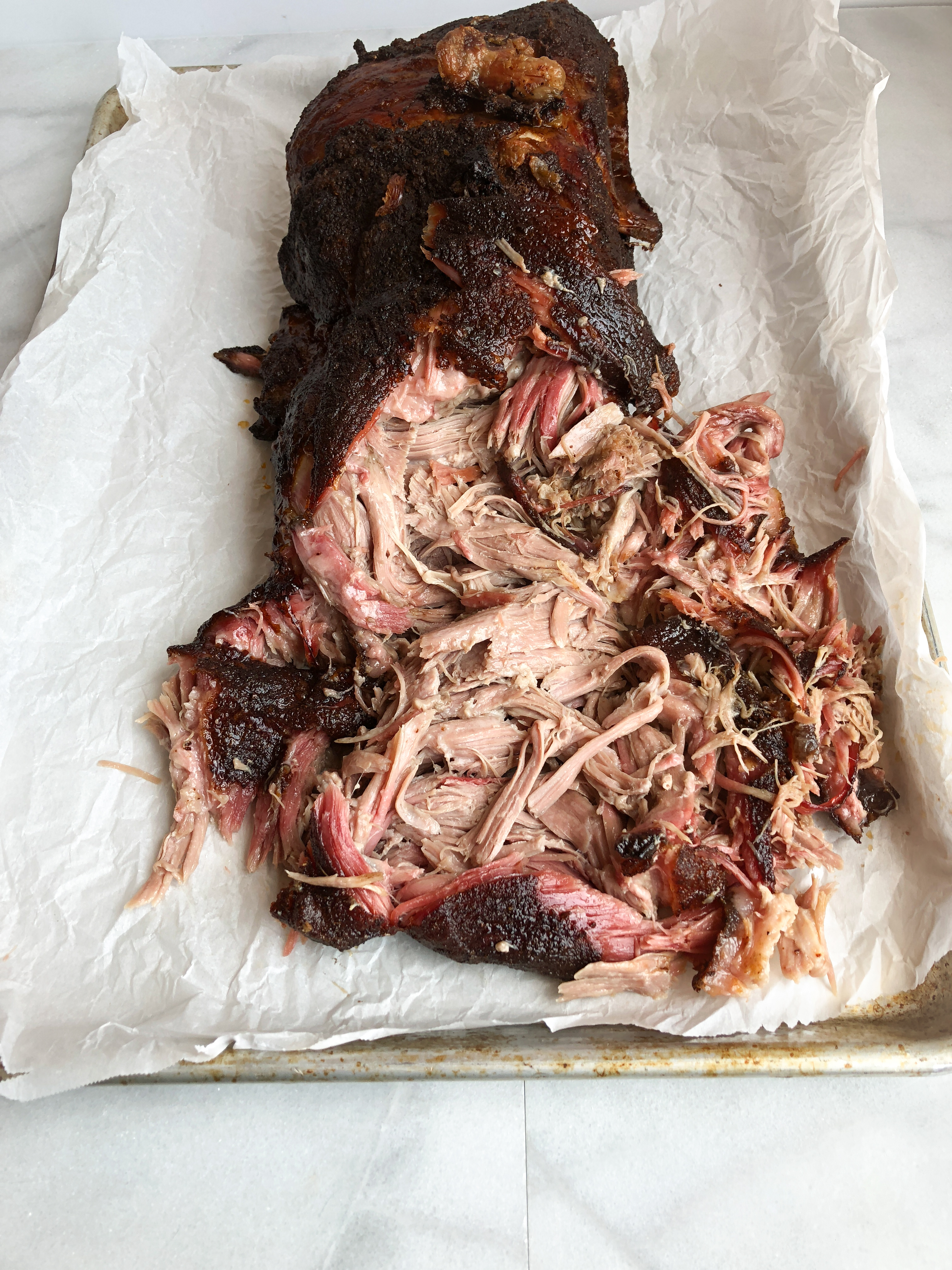 Kansas City-Style Smoked Pulled Pork