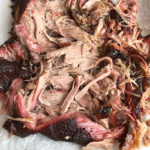 Smoked KC-Style Pulled Pork, shredded close up