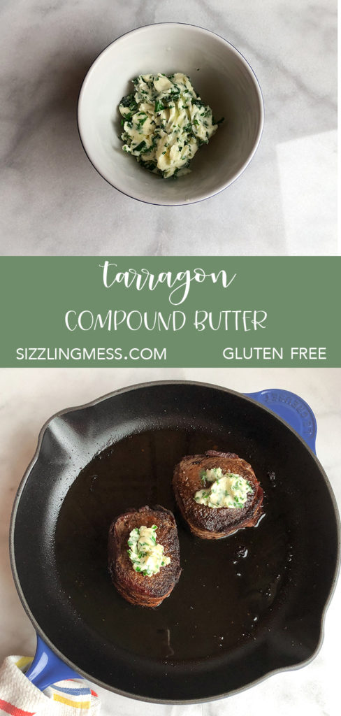 Tarragon compound butter is the perfect topping for grilled steak, chicken breast, or even corn. It should be everyone's number one grilling secret weapon. It's so easy to prepare and adds an immense amount of flavor to any dish it comes in contact with!