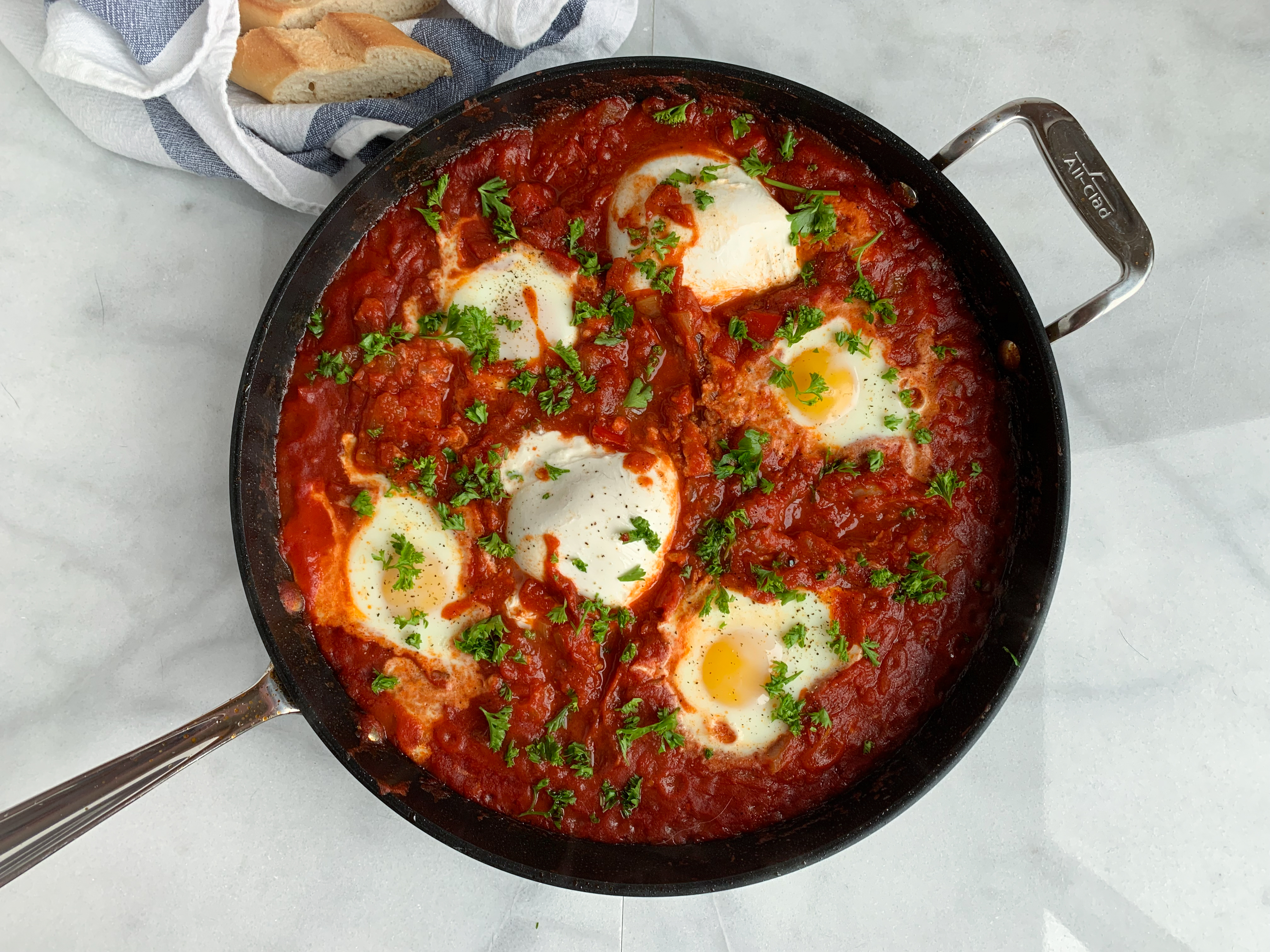 Shakshuka with Harissa and Burrata